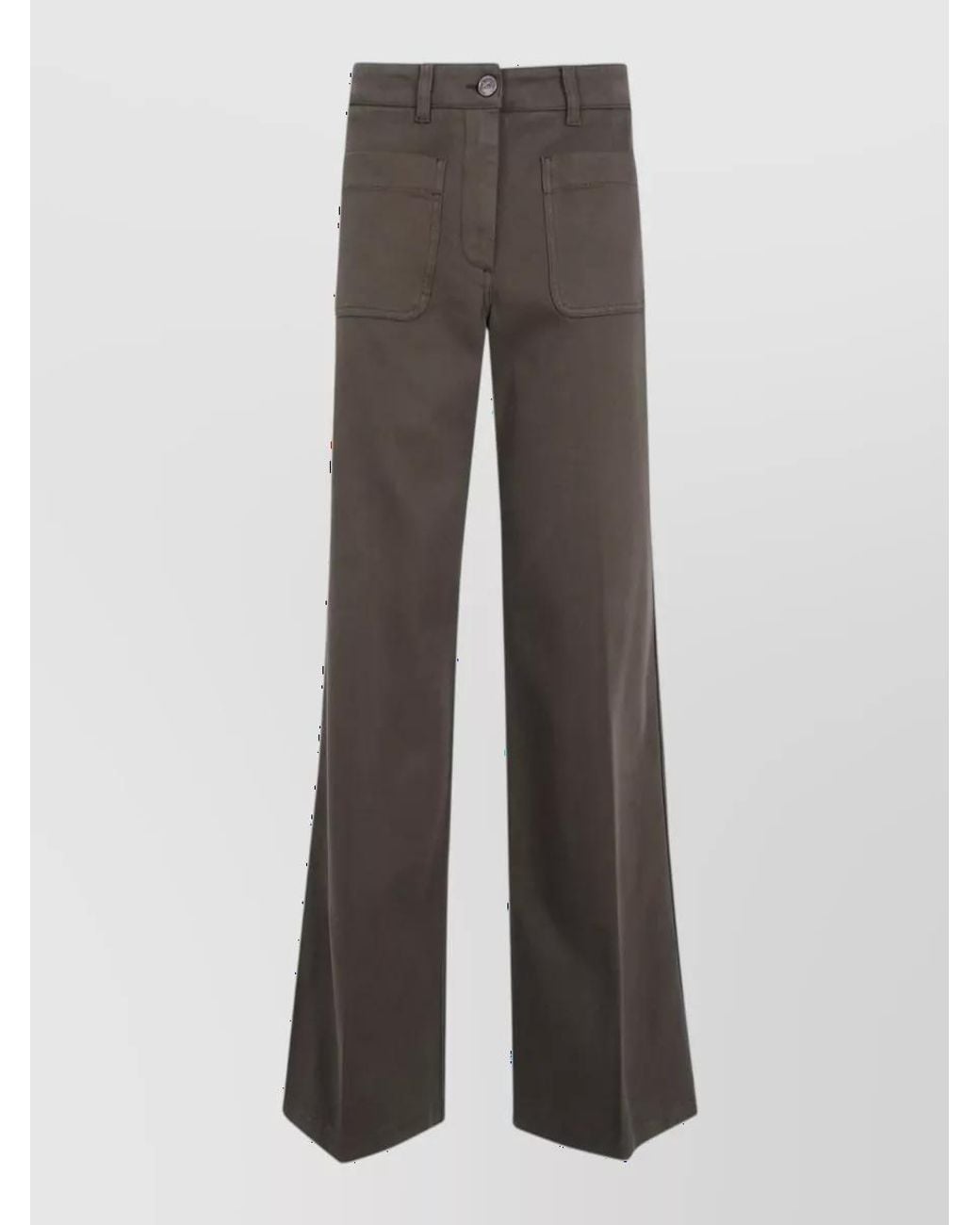 Etro Gray Wide-Leg Jeans