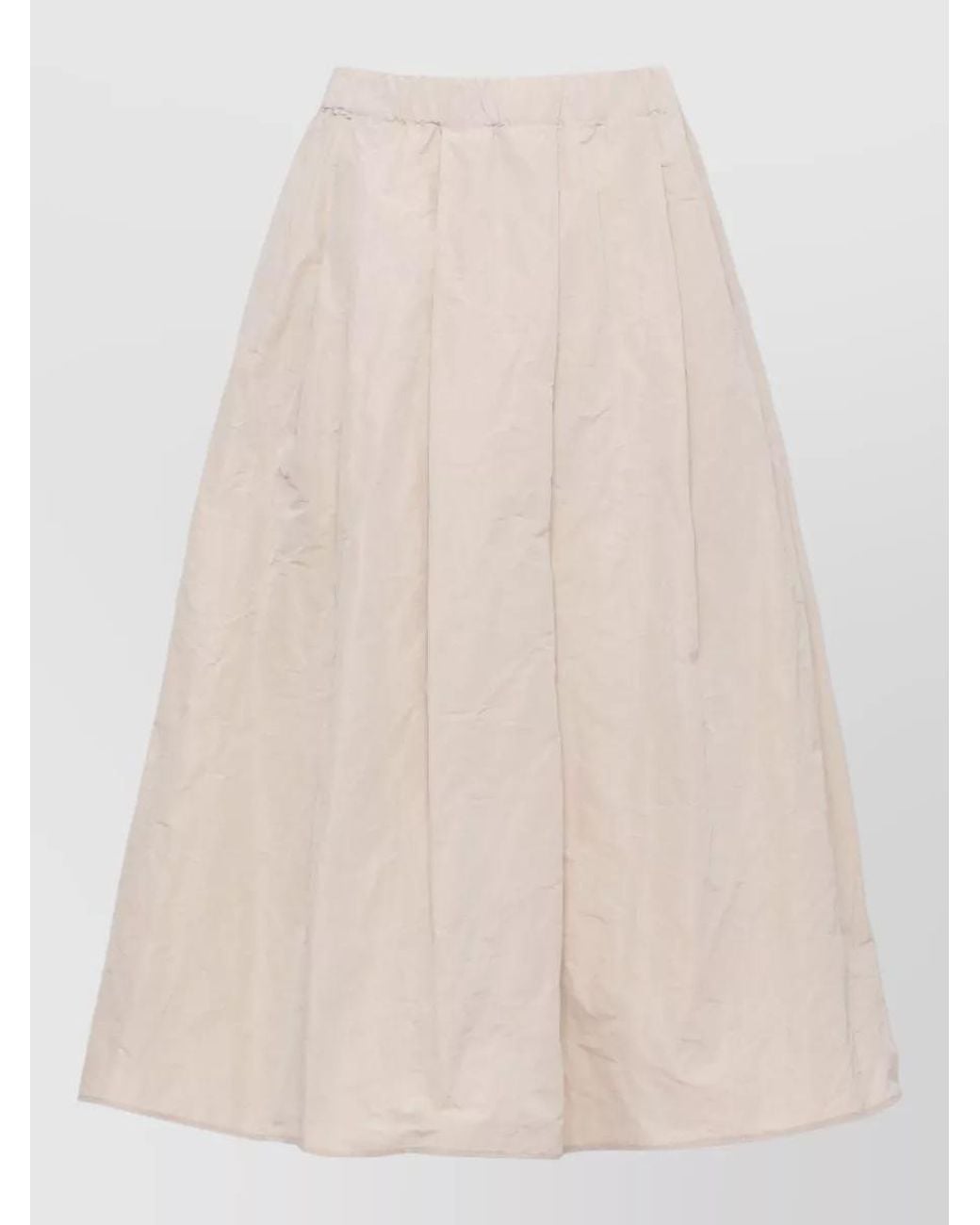 Antonelli Natural Midi Pleated Skirt
