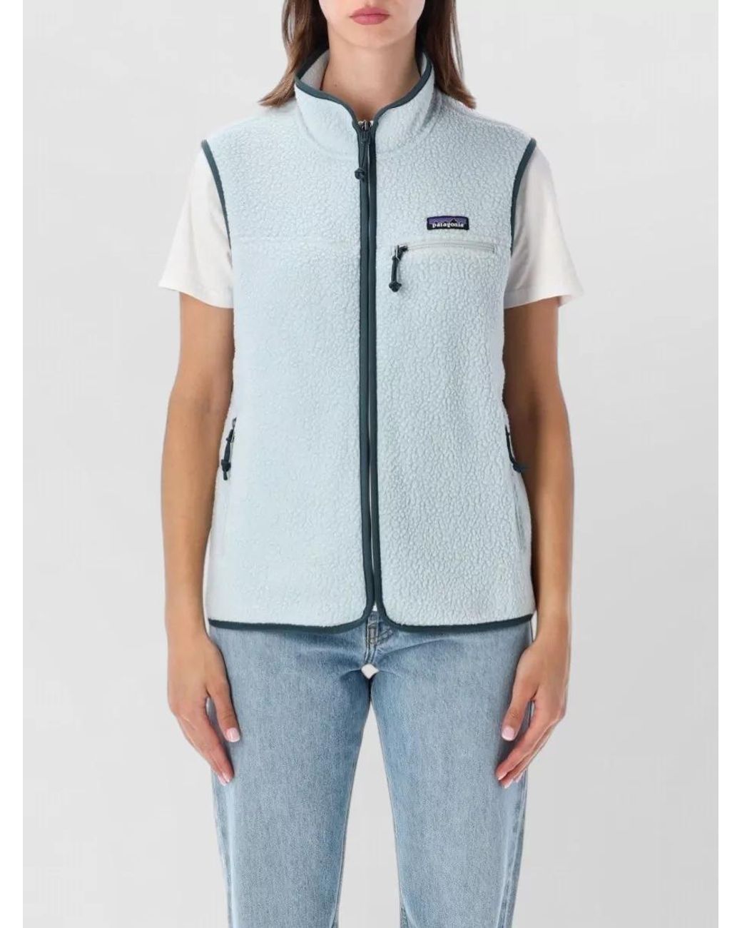 Patagonia Blue Recycled Fleece Zip Vest