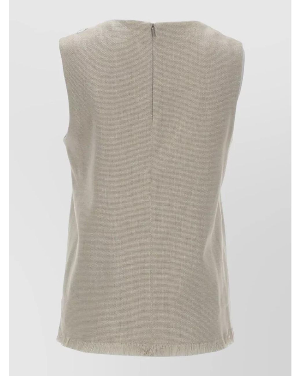 Max Mara Natural Linen Top