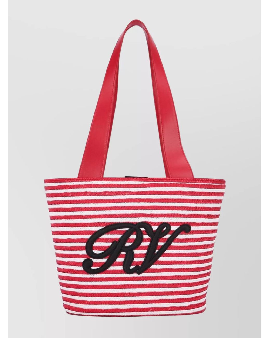 Roger Vivier Red Straw Shoulder Bag