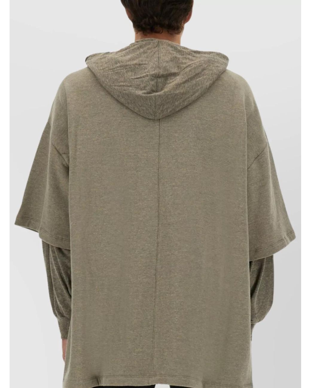 Rick Owens Natural Cotton Hoodie for men
