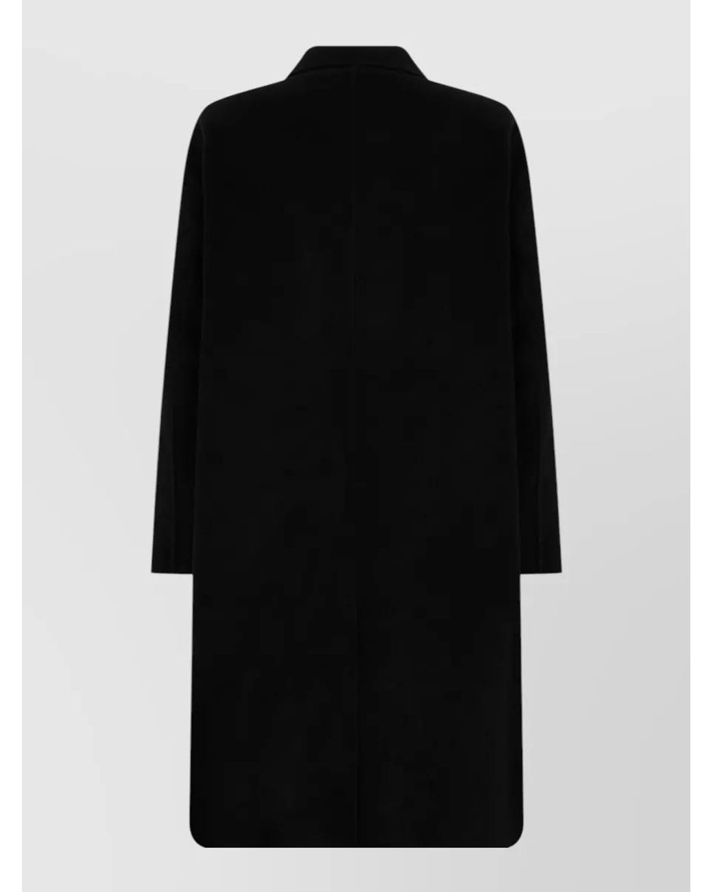 MM6 by Maison Margiela Black Wool Single-Breasted Coat for men