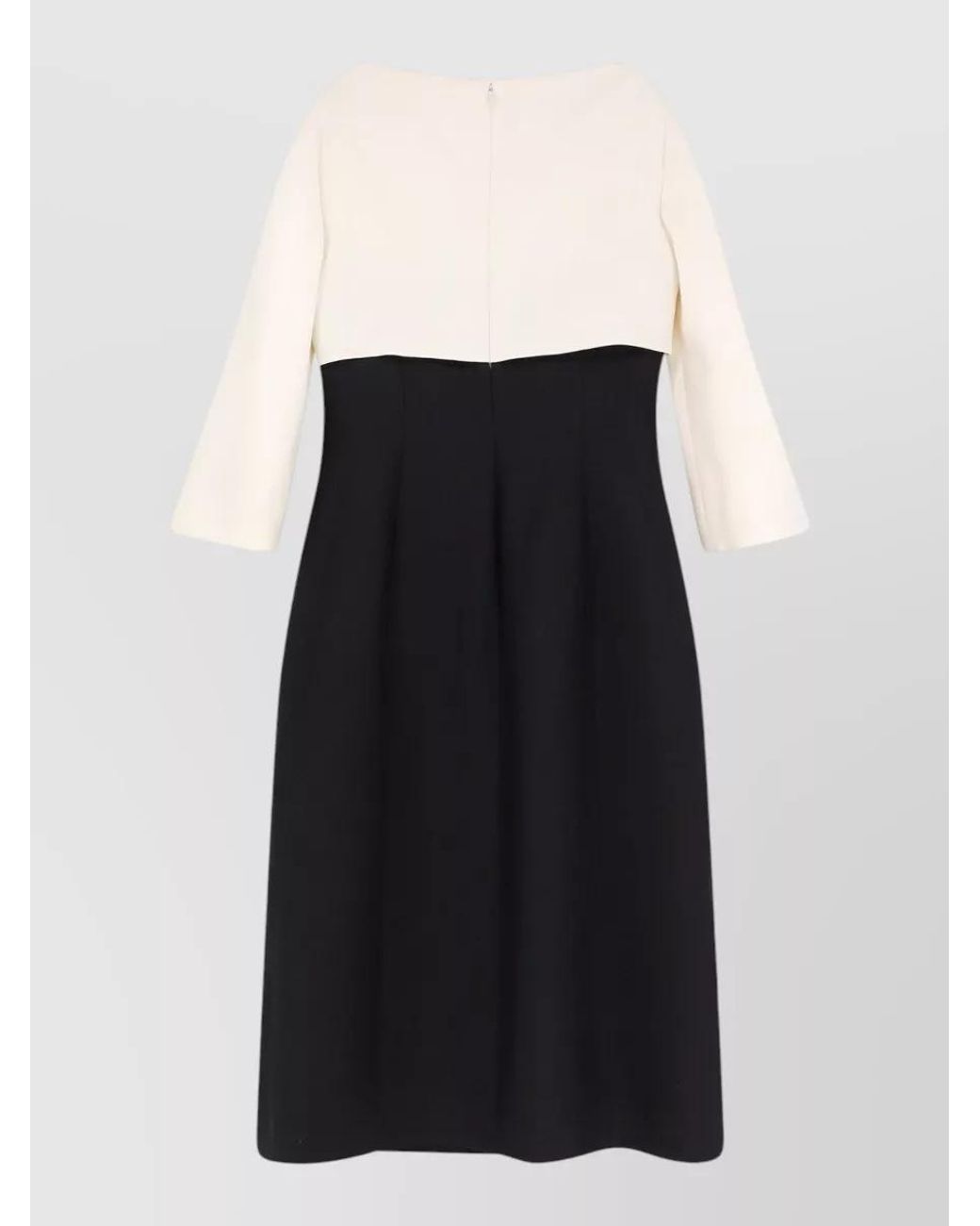 Valentino Black Silk Wool Long-Sleeve Knotted Midi Dress