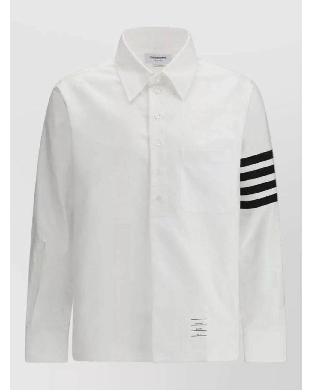 Thom Browne White Cotton Dress Shirt for men
