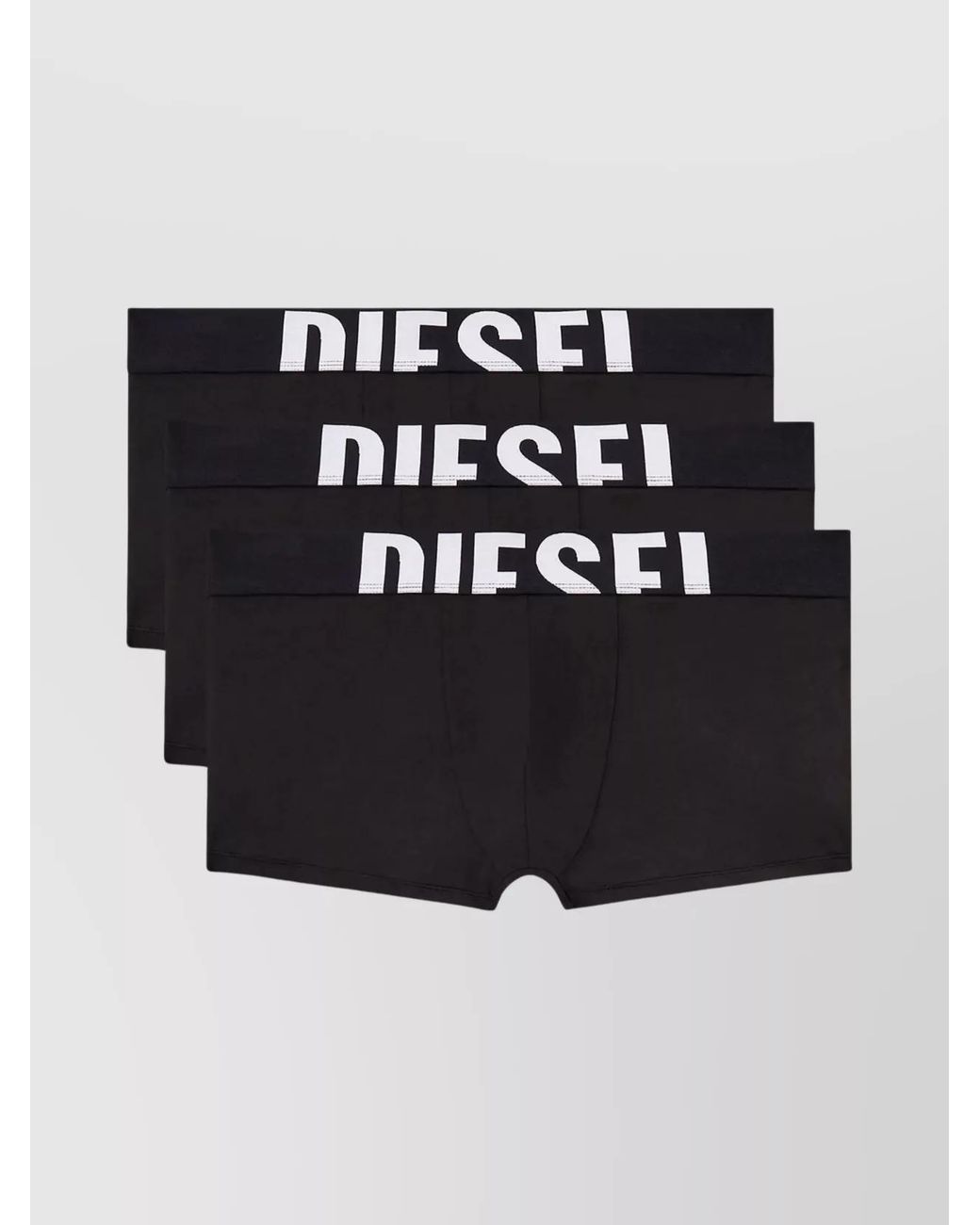 DIESEL Black Polyester Boxer Briefs 3-Pack for men
