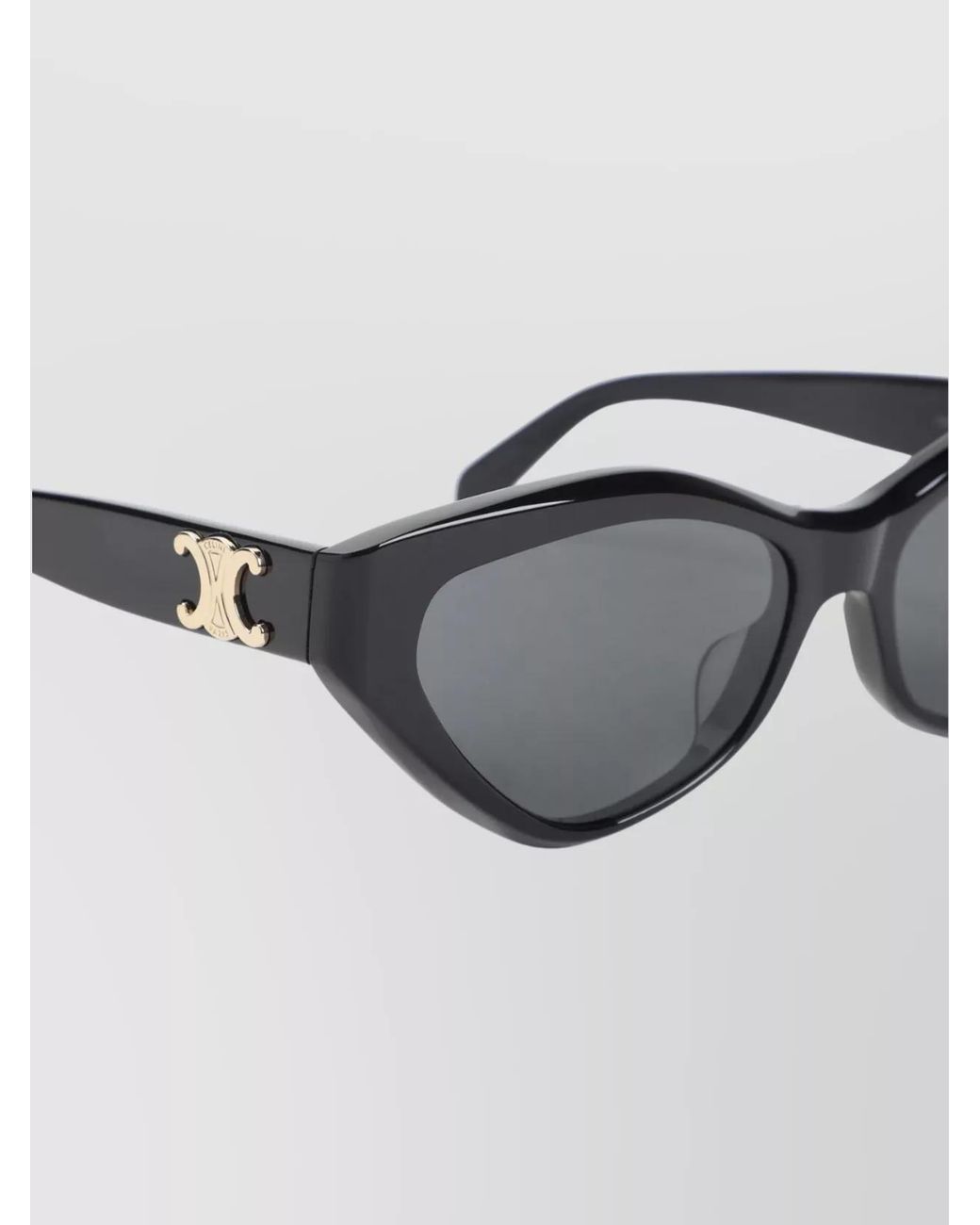 Céline Gray Acetate Geometric Cat Eye Sunglasses