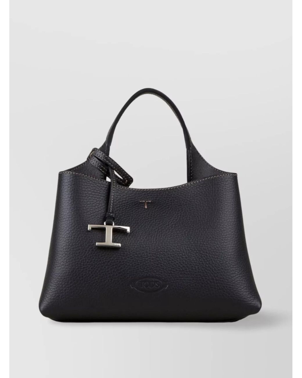 Tod's Black T Timeless Micro Leather Tote Bag