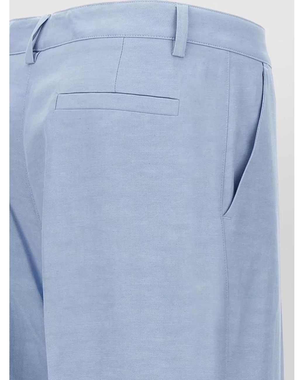 P.A.R.O.S.H. Blue Straight-Leg Trousers