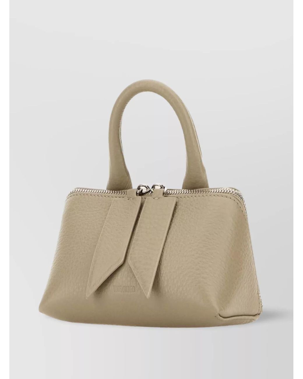 The Attico Natural Friday Mini Leather Shoulder Bag