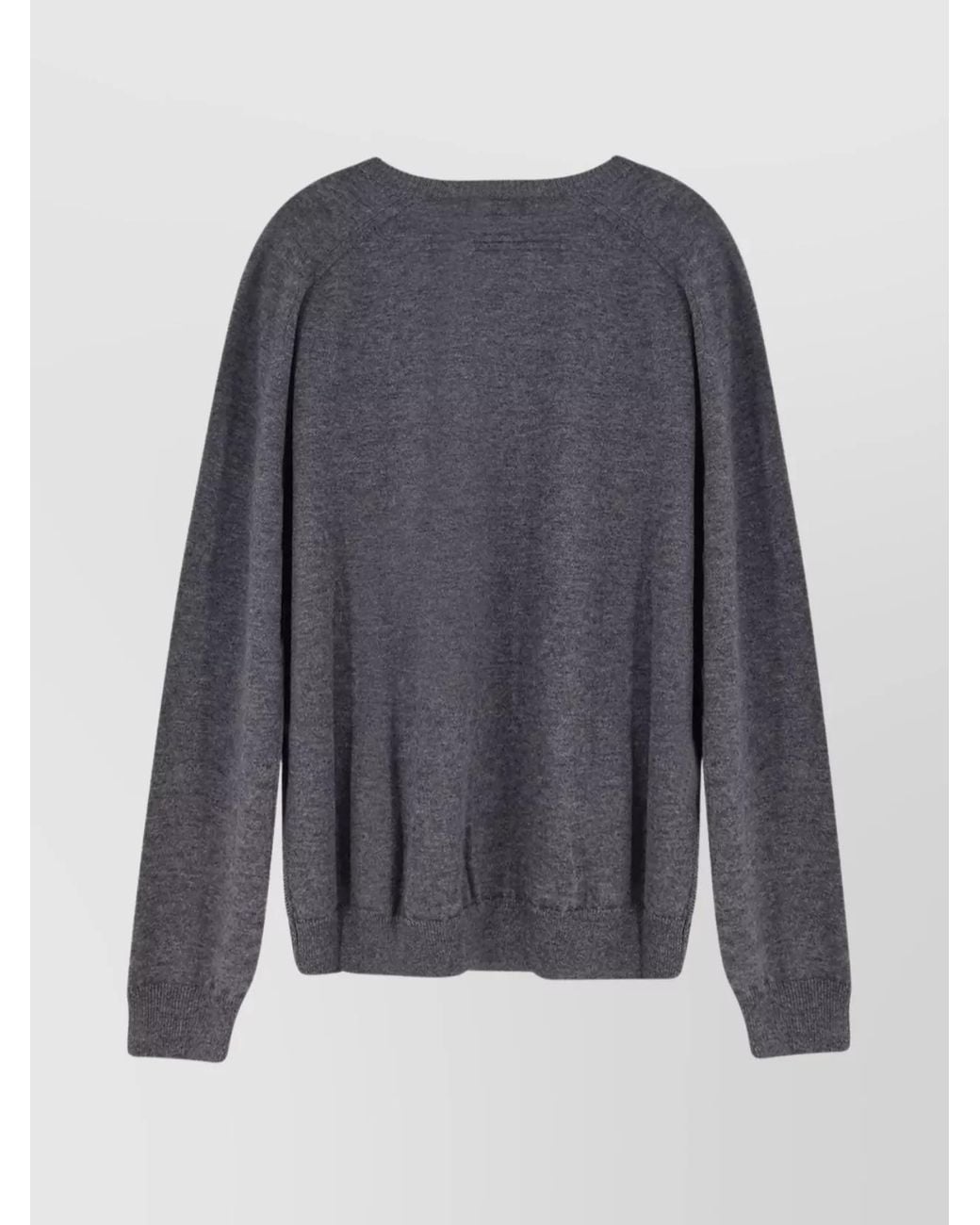 Zegna Blue Cashmere V-Neck Long-Sleeve Jumper for men
