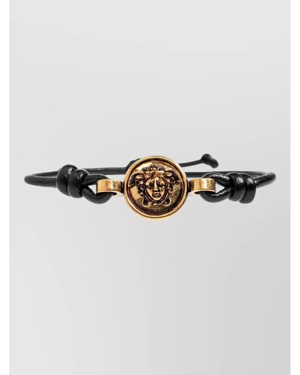 Versace Multicolor Leather Knotted Bracelet