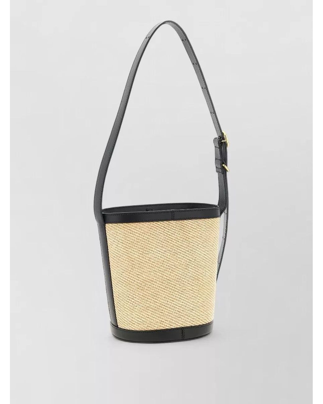 Jil Sander White Cannolo Raffia Shoulder Bag