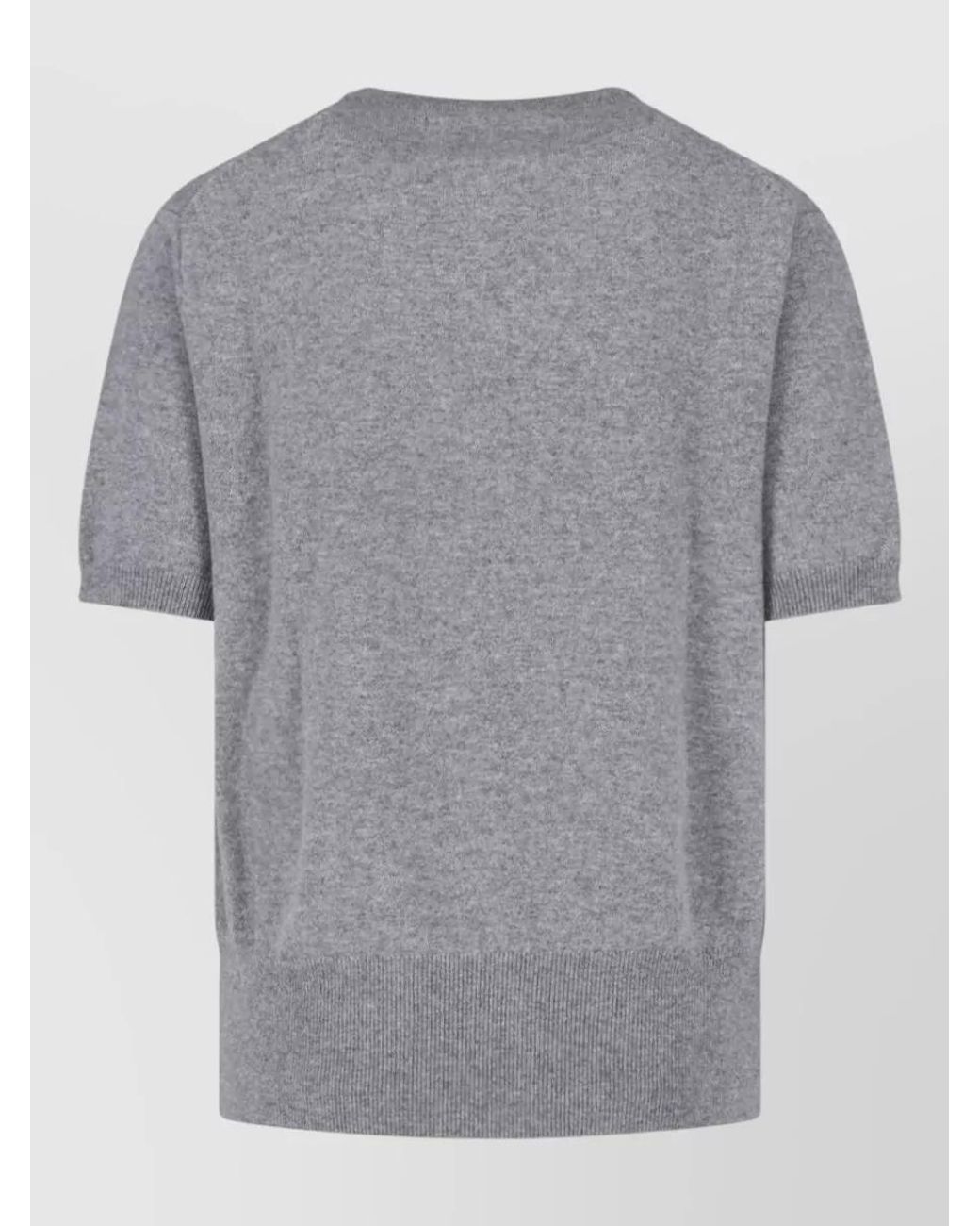Extreme Cashmere Gray Cashmere Crewneck Knitted Top