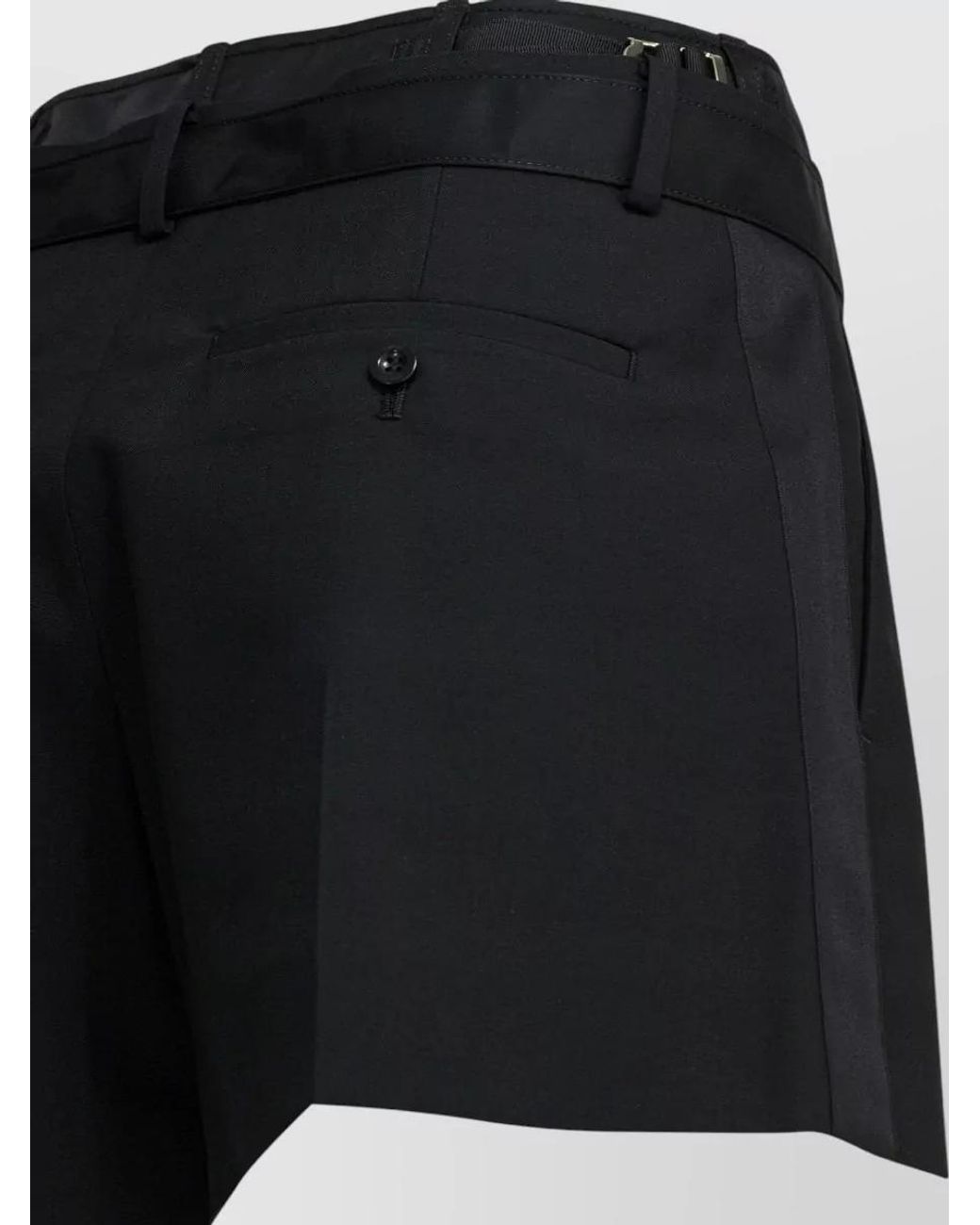 Sacai Black Tailored Shorts