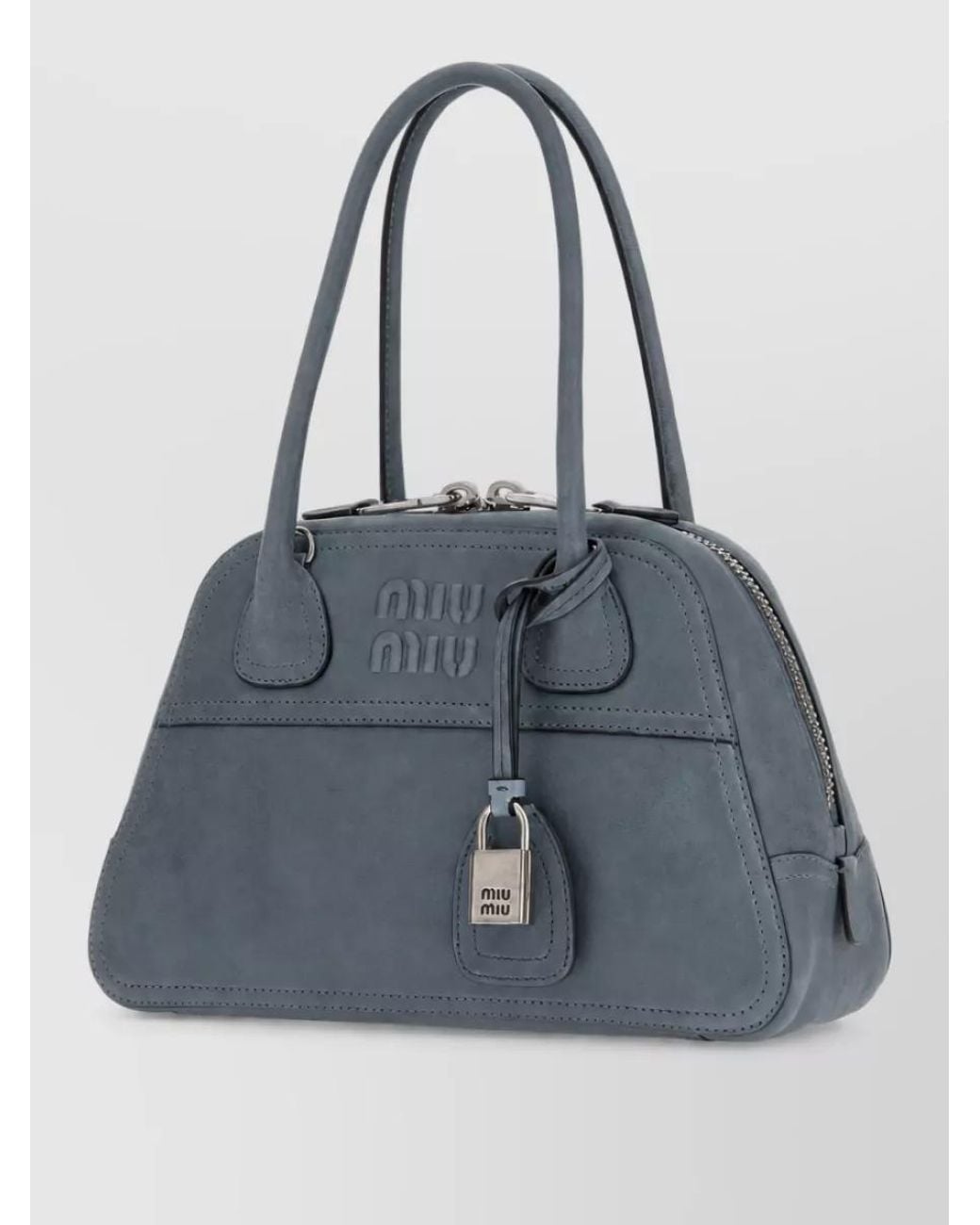Miu Miu Blue Na Na Leather Shoulder Bag