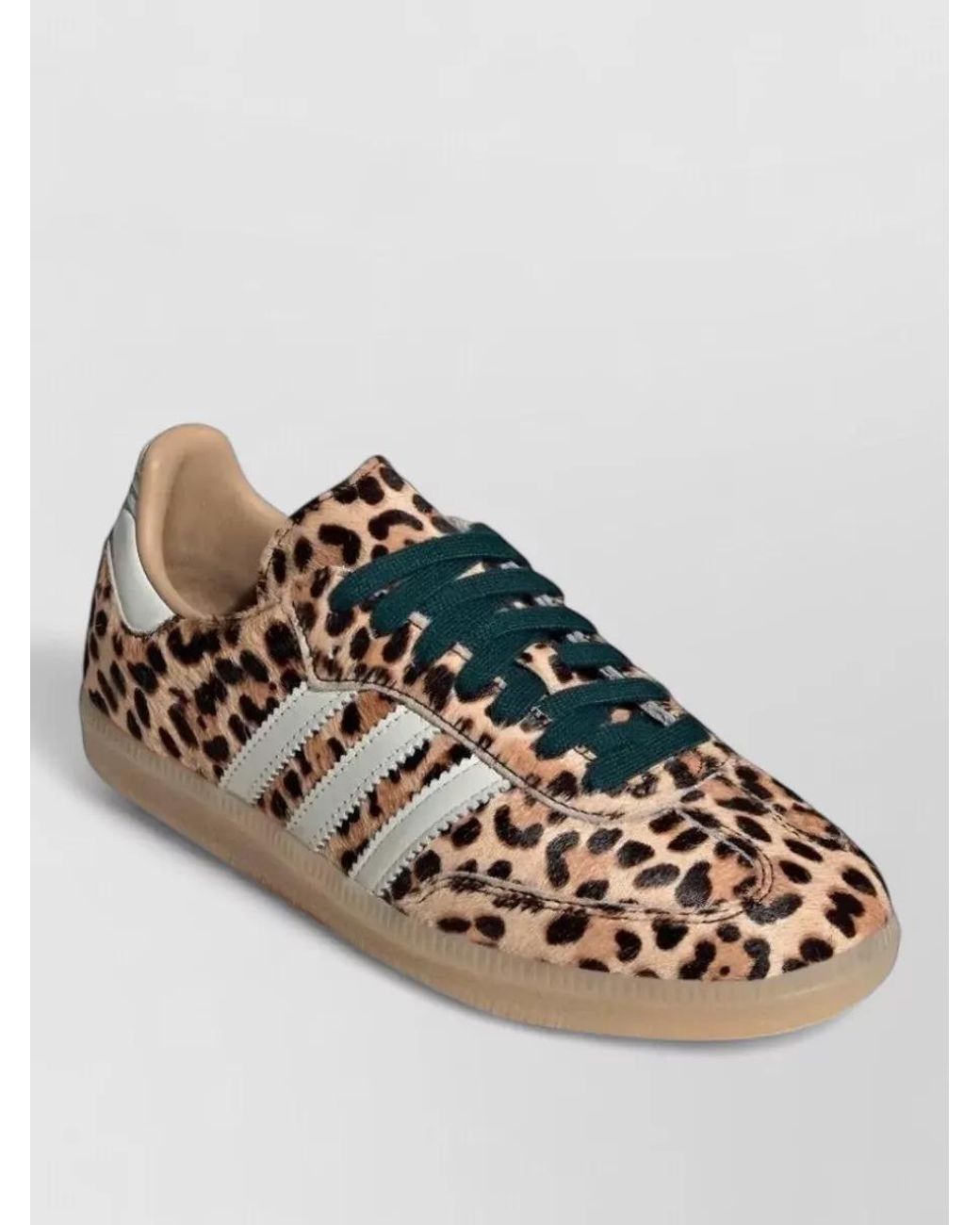 Adidas Metallic Leopard-Print Leather Low-Top Sneakers