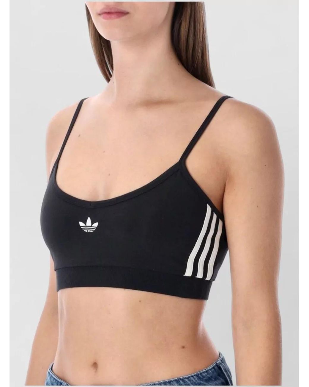 Adidas Originals Blue Cotton Bralette Top