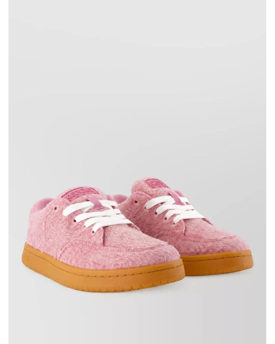 KENZO Pink Wool Low-Top Sneakers