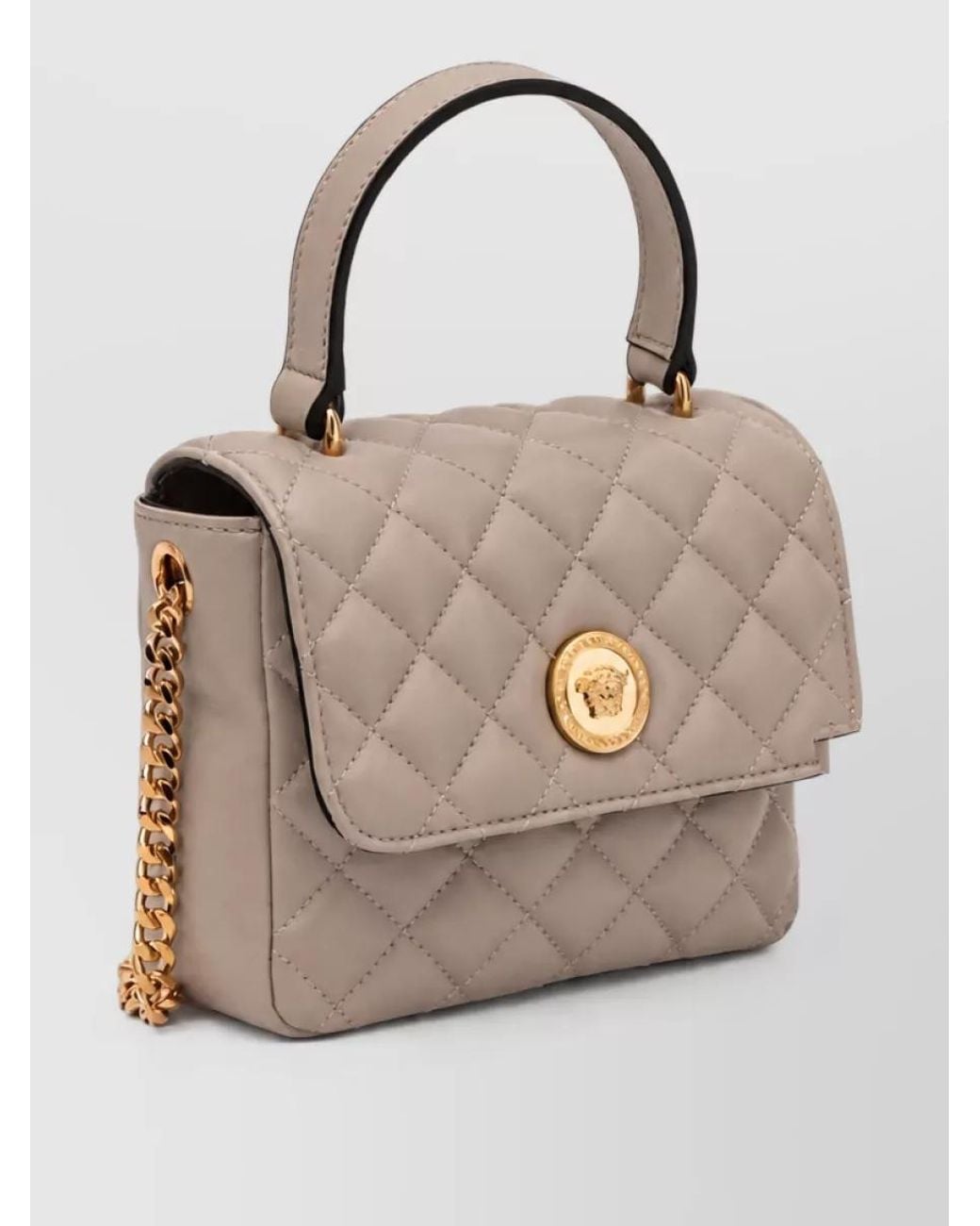 Versace Natural Na Lamb Leather Clutch Bag