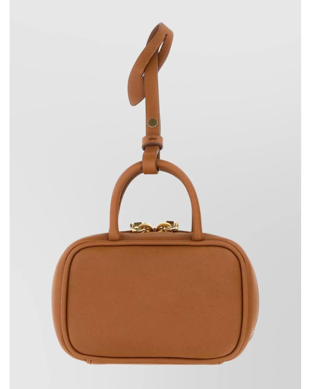 Miu Miu Brown Leather Beau Keyring