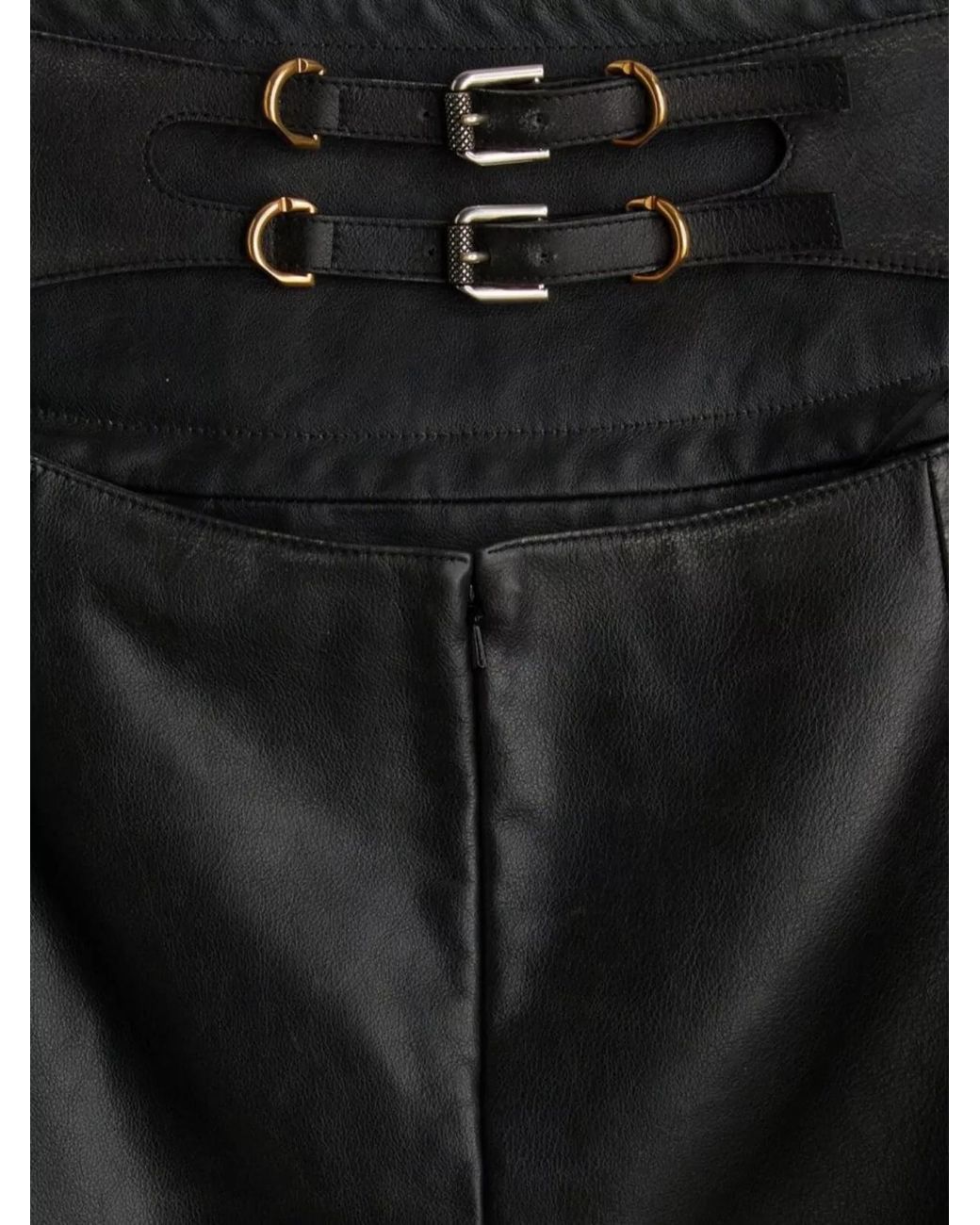 Givenchy Black Leather High-Rise Pencil Skirt