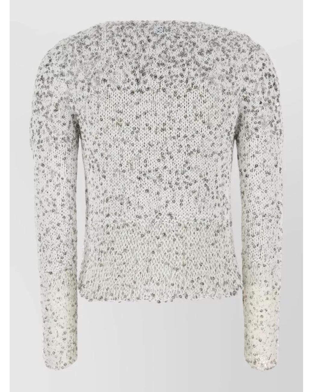 Loewe Gray Embellished Knitted Top