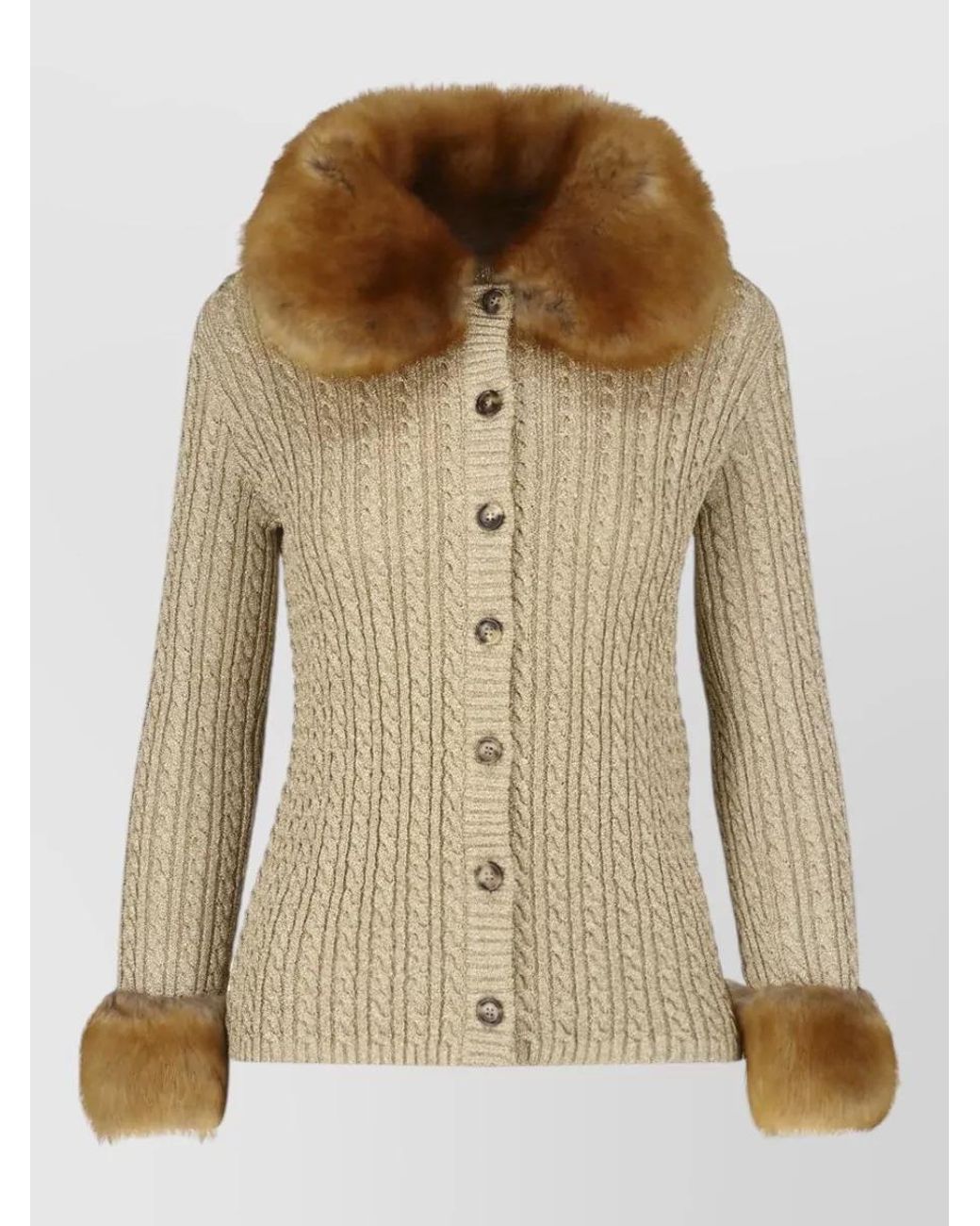 Saint Laurent Natural Metallic Fitted Jacket