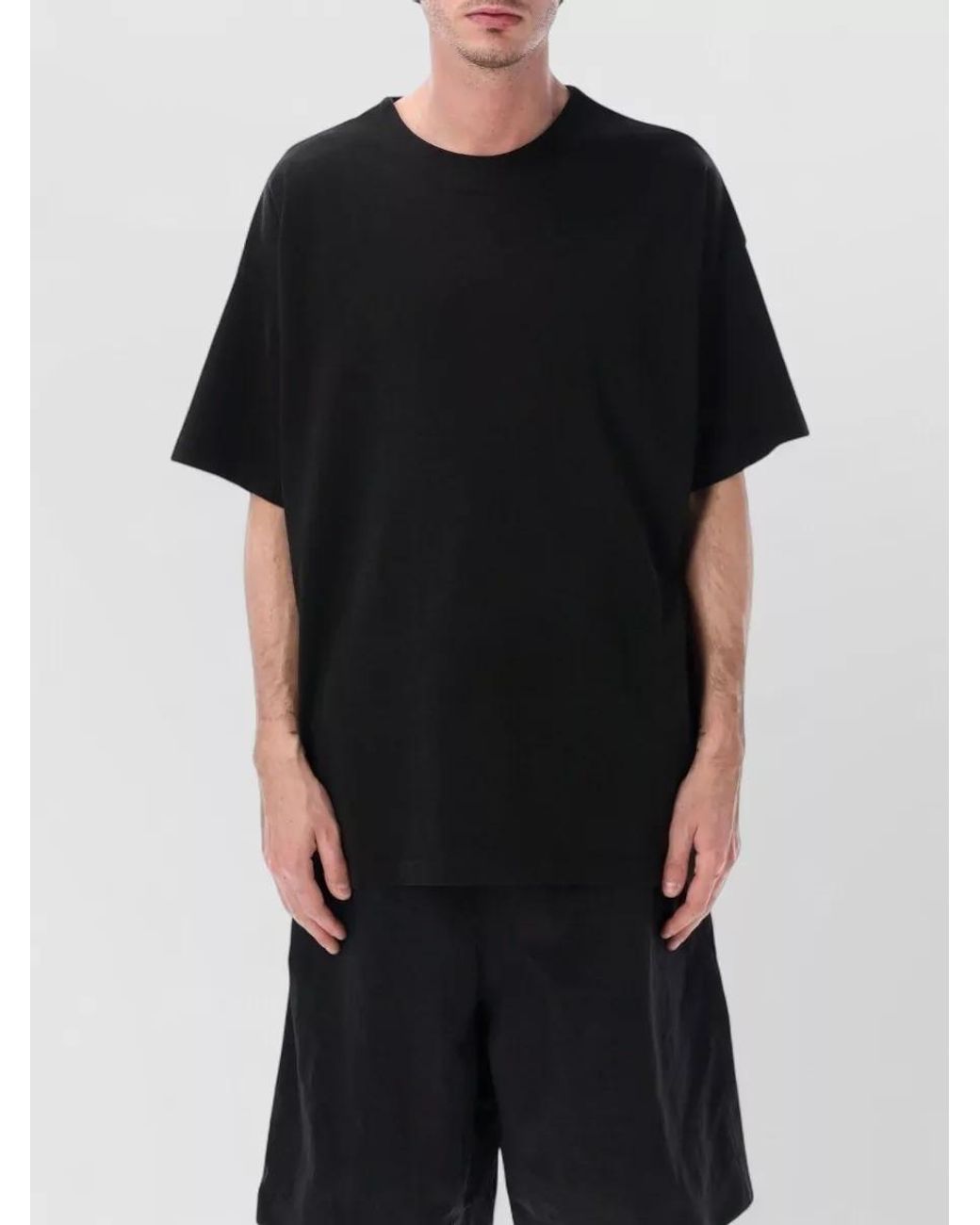 Fear Of God Black Cotton Blend Relaxed Fit Crewneck T-Shirt for men