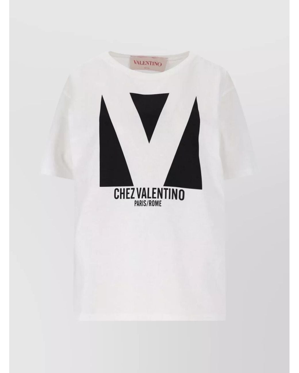 Valentino White Cotton Crew-Neck Short-Sleeve T-Shirt