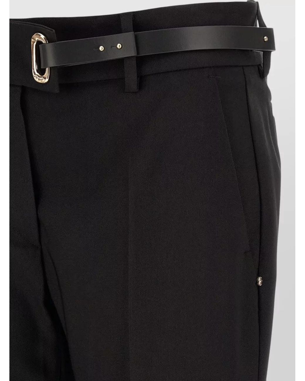 Sportmax Black High-Rise Cigarette Trousers