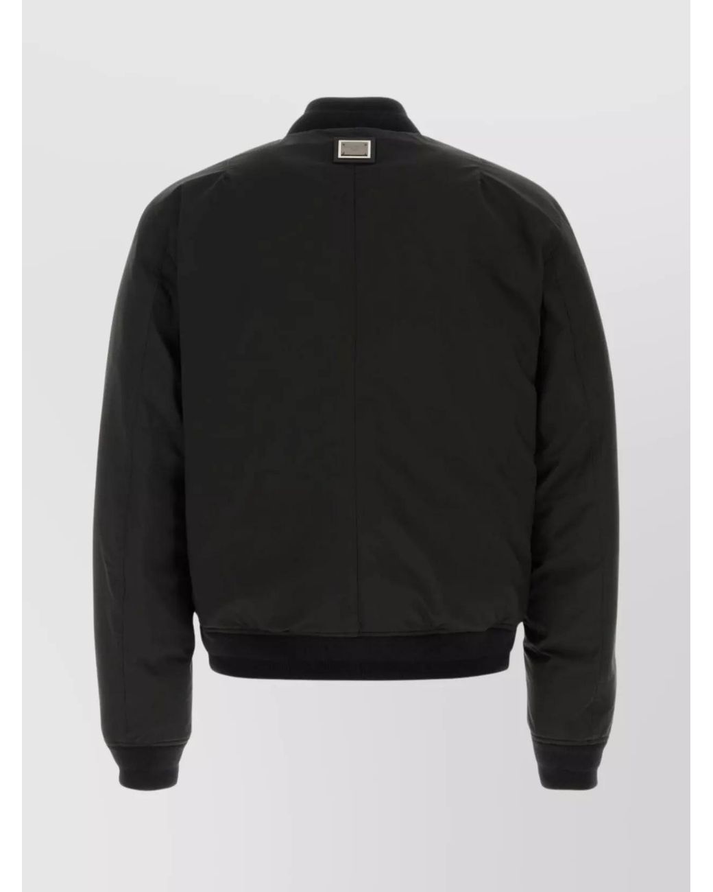 Dolce & Gabbana Black Leather-Trimmed Bomber Jacket for men