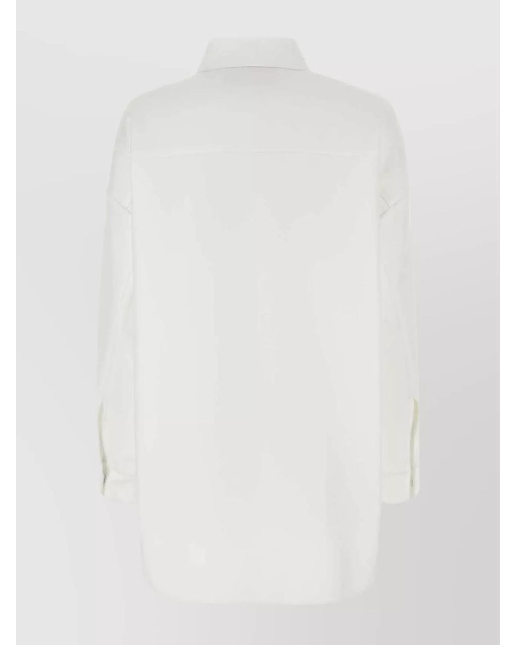 Valentino Garavani White Oversized Cotton Shirt Jacket
