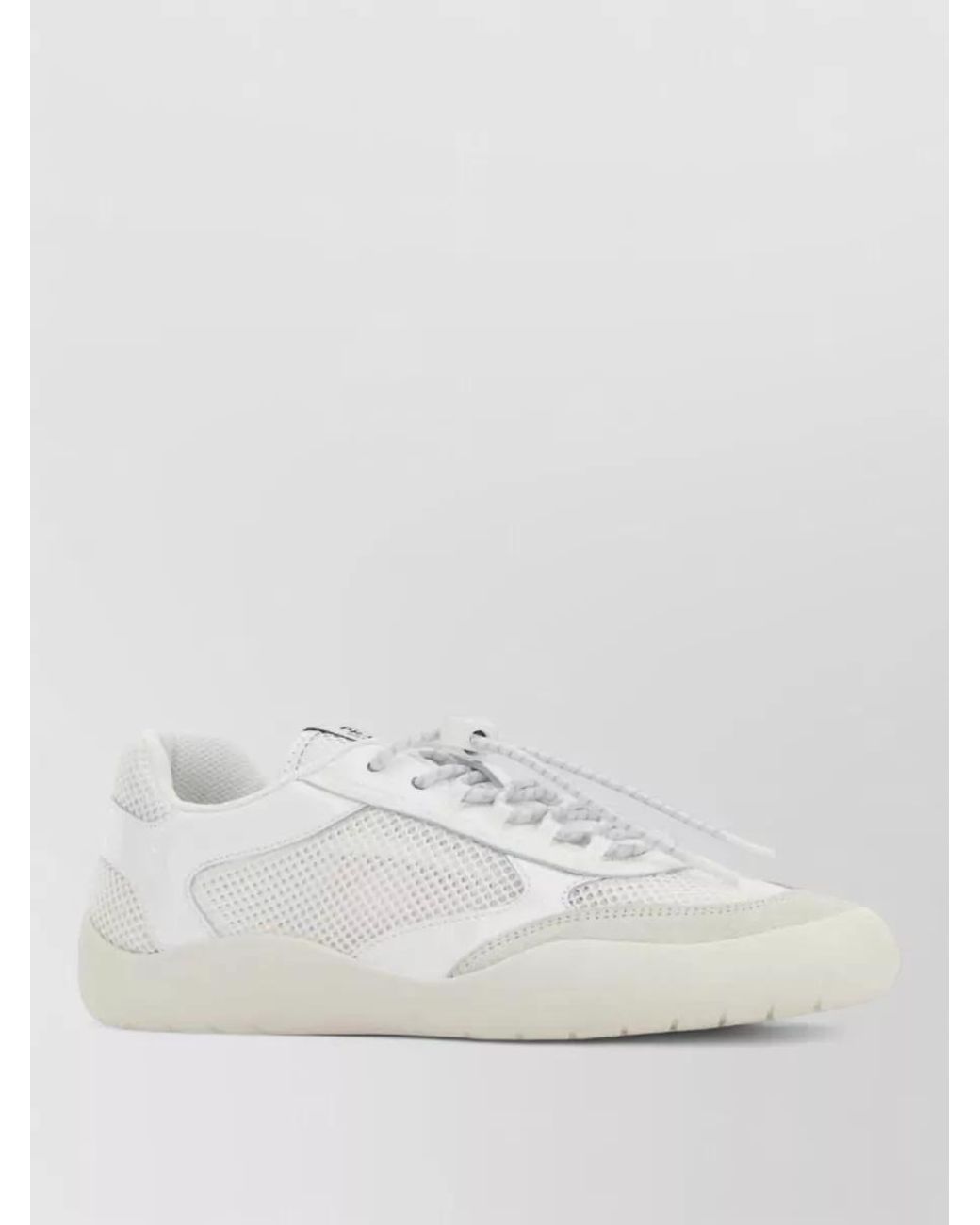 Prada White Mesh Low-Top Sneakers