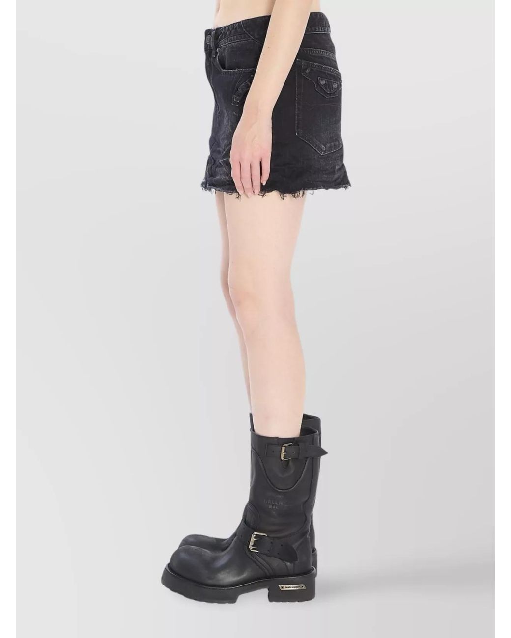 Balenciaga Multicolor Denim Slim-Fit Mini Skirt