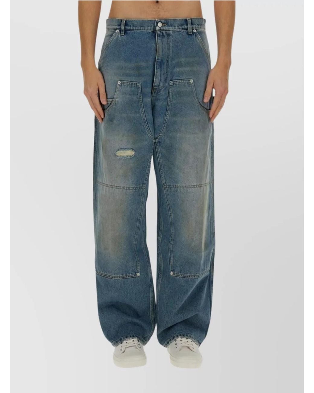 Moschino Blue Wide-Leg Jeans for men