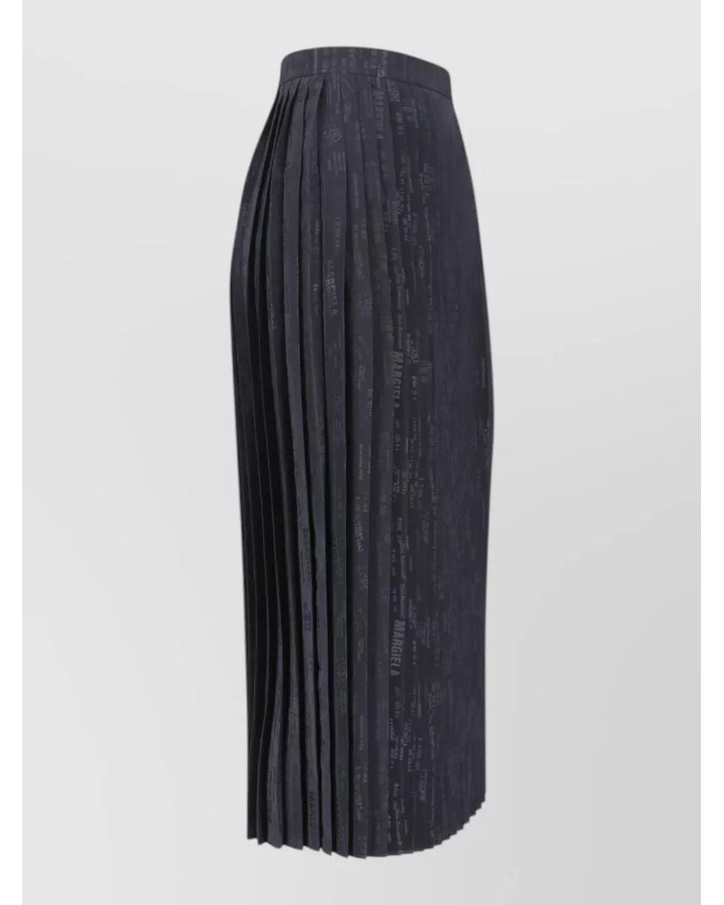 MM6 by Maison Margiela Blue Midi Pleated Skirt