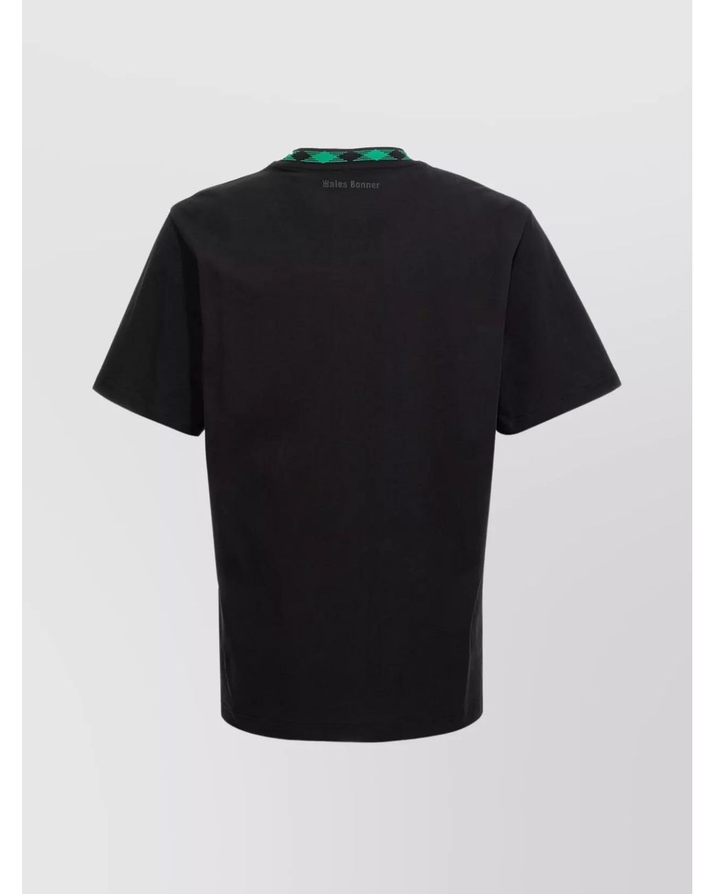 Wales Bonner Black Organic Cotton Logo-Embroidered T-Shirt for men