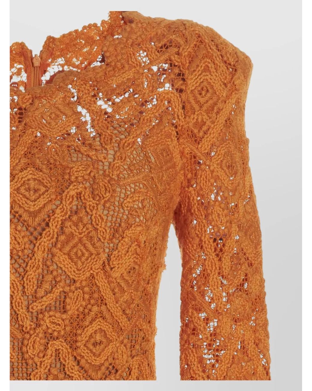Ermanno Scervino Orange Macramé Lace Mini Dress