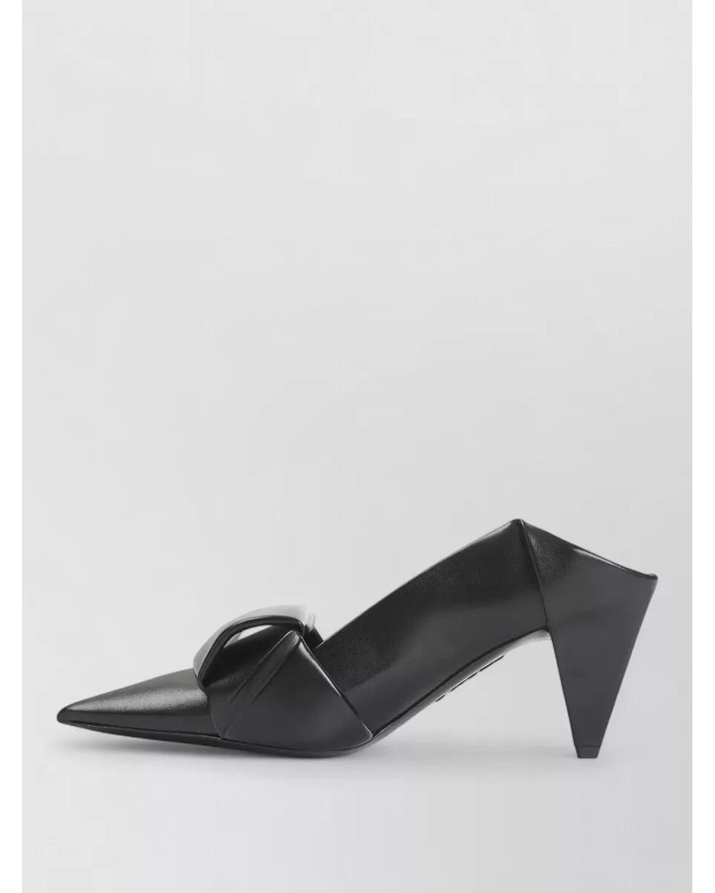 Loewe Black Leather Open-Back Mules