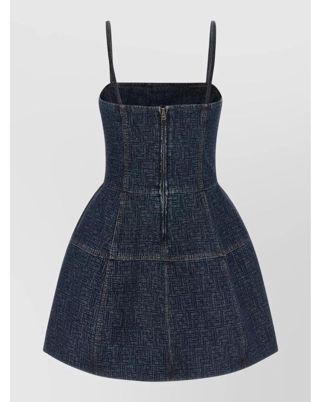 Fendi Blue 'Ff' Denim Dress