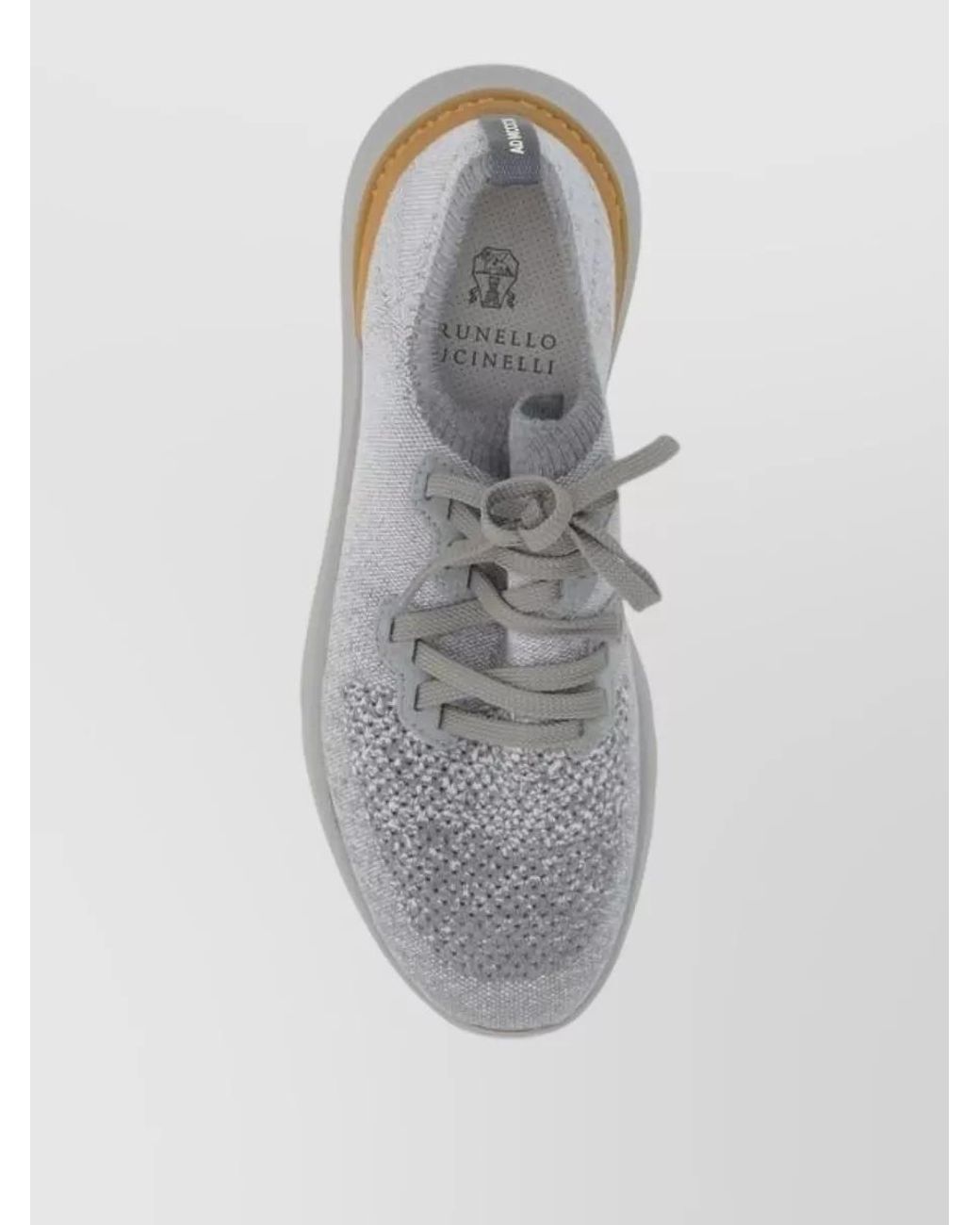 Brunello Cucinelli Gray Cotton Low-Top Sneakers for men