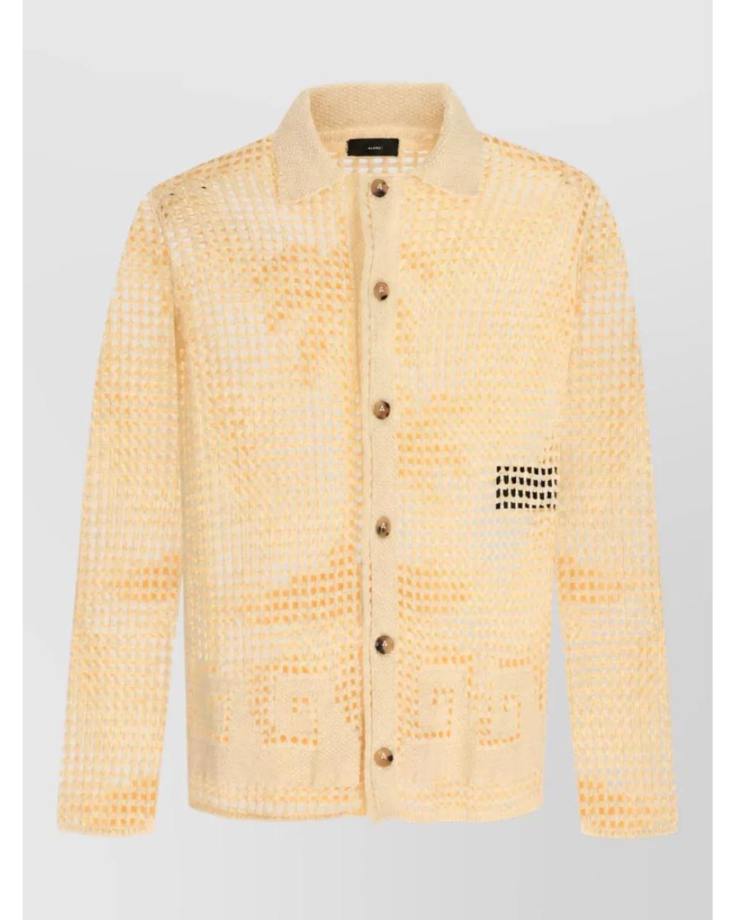 Alanui Natural Crochet Cardigan for men