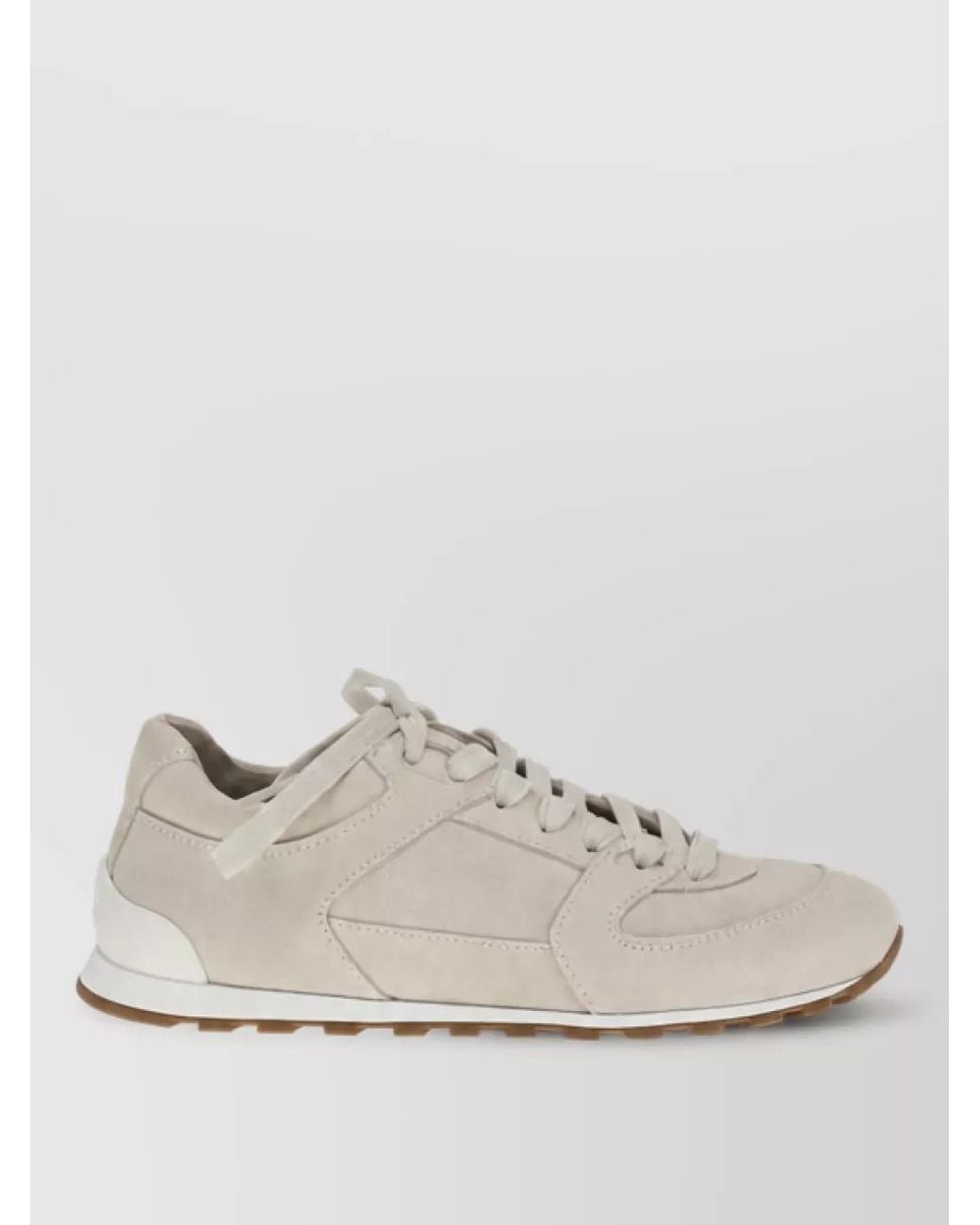 Brunello Cucinelli Natural Calf Leather Low Top Sneakers