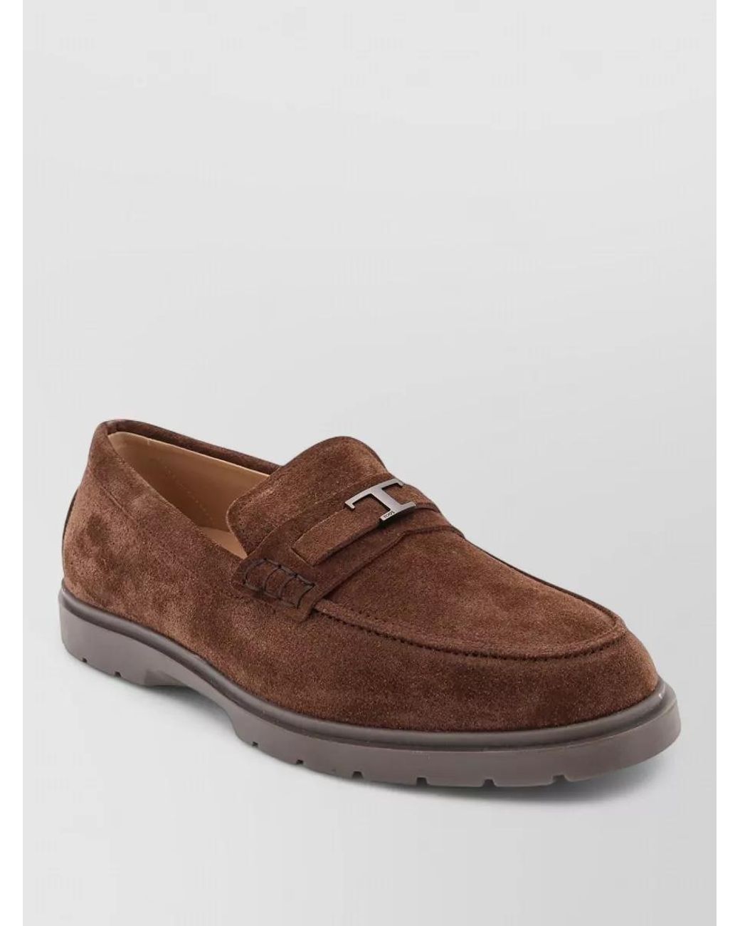 Tod's Brown Suede Boat Shoes for men