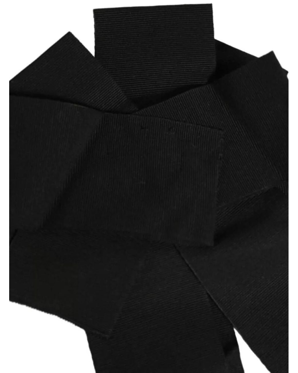 Dolce & Gabbana Black Cotton Wrap Tie Belt