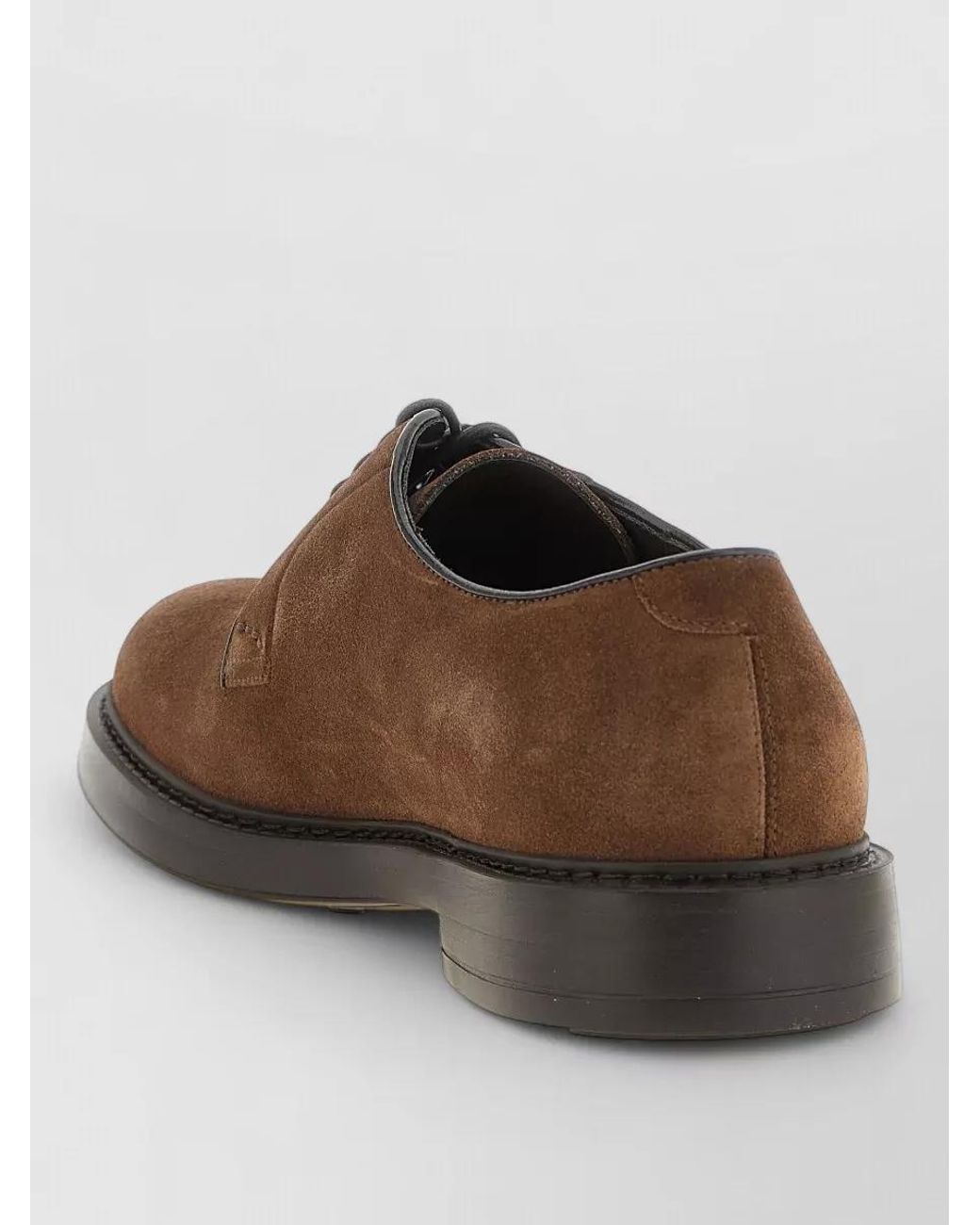 Doucal's Brown Suede Derby Shoes for men