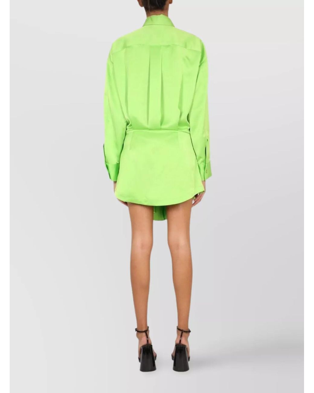 The Attico Green Candice Mini Dress