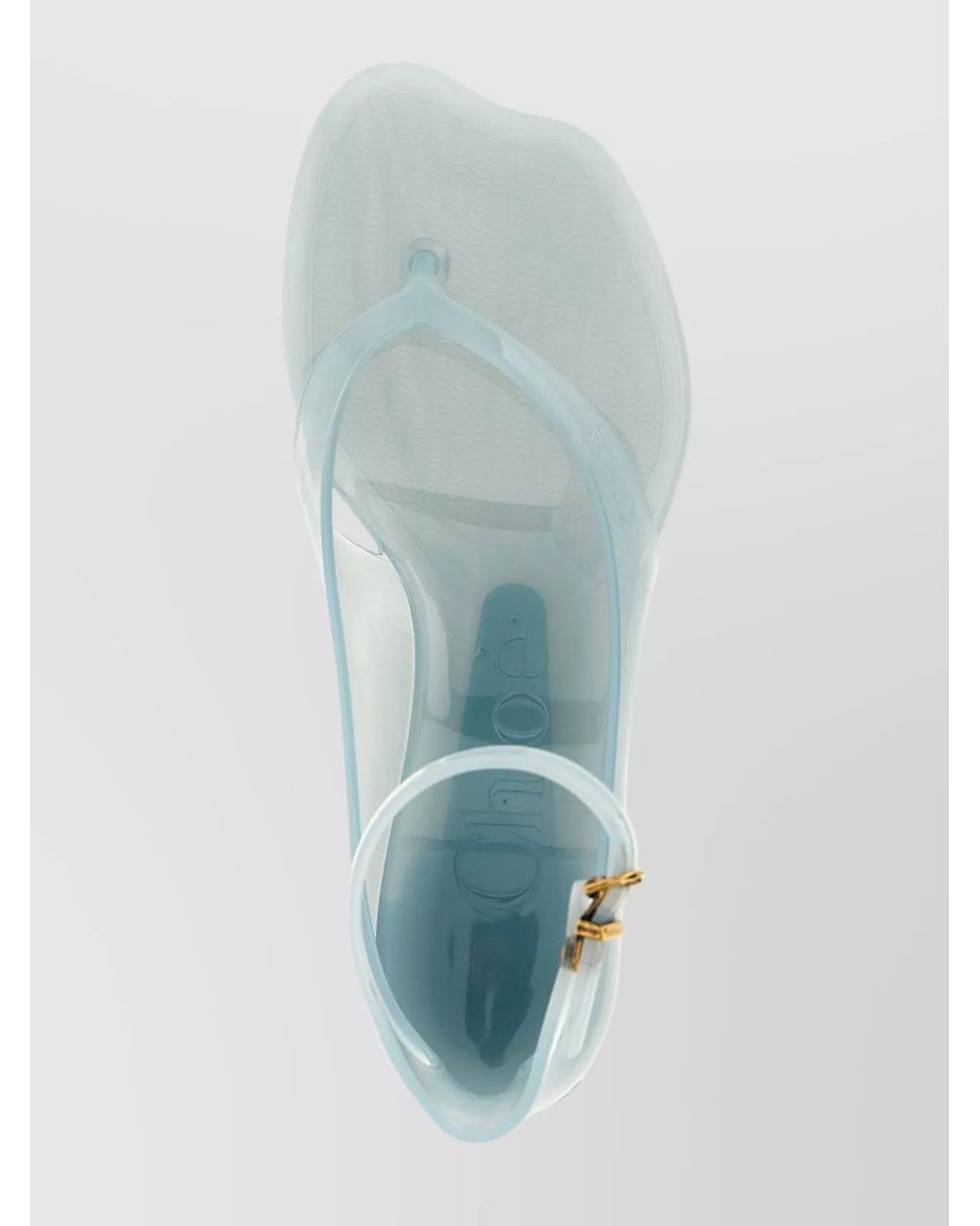 Chloé Blue Transparent Jelly Thong Sandals