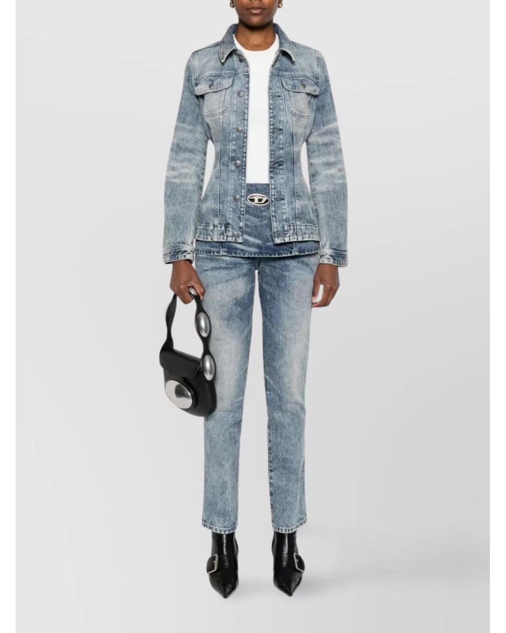 DIESEL Blue Single-Breasted Fitted Jacket